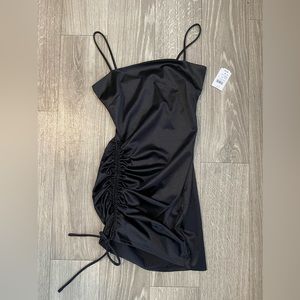 Black silky dress